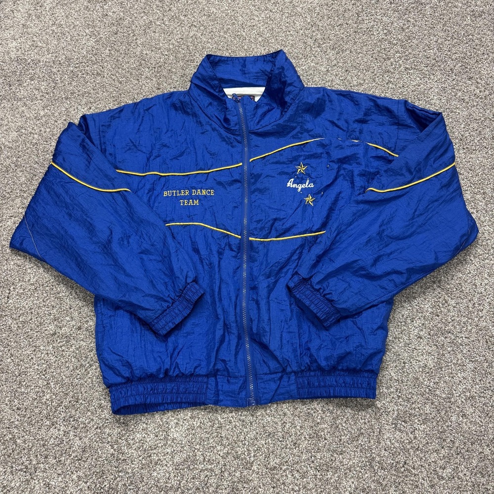 Vintage Basic Rituals Jacket Womens Large Blue Butler Dance Team Windbreaker